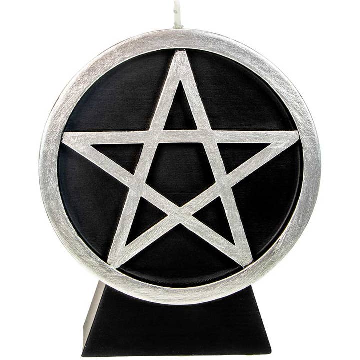 Intention Candle - Pentacle Black & Silver (Each) for wholesale by Kheops International