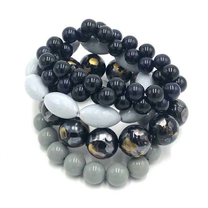 Glam Brunch Stack and Stretch Bracelets Set for wholesale by Leetie Lovendale