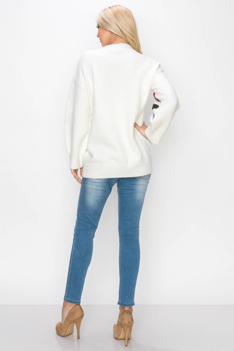 Joh Apparel - Wholesale Pullover-trui - Dames - Scout gebreide gehaakte trui met bloemen9