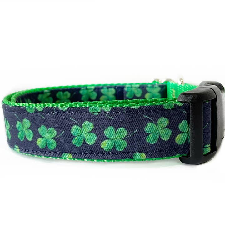 Sew Fetch Dog Co - Wholesale Pet Collar - Dog - The Shamrock Clover Dog Collar, St. Paddys Day, St. Patricks