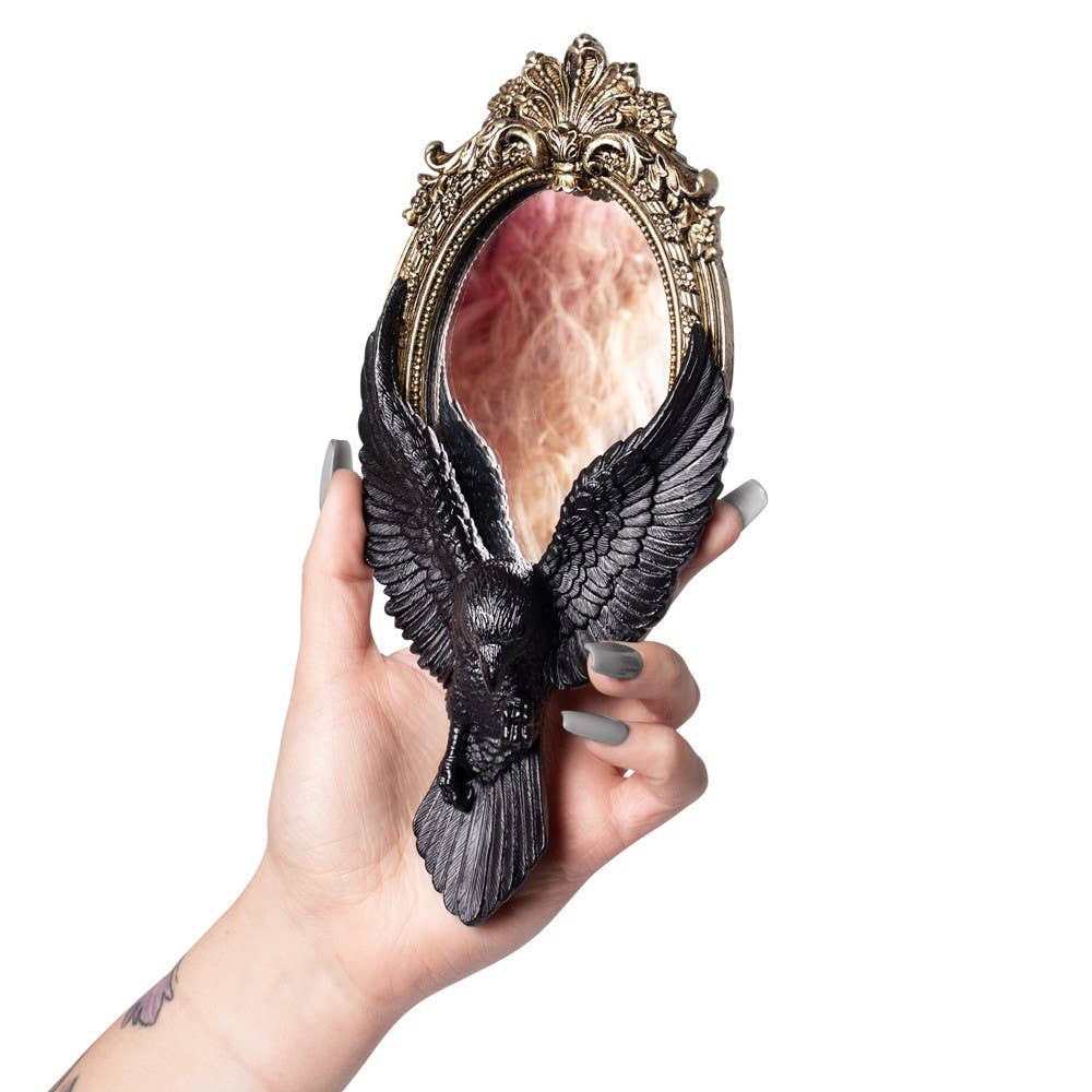 Alchemy England – wholesale Vanity mirror – Raven's Gaze Hand Mirror (Mirror)2