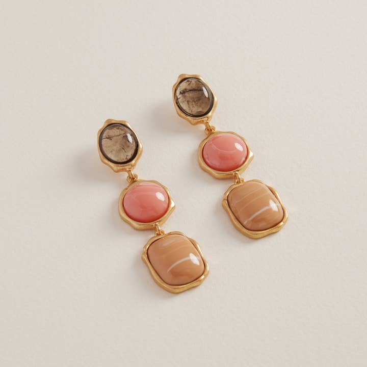 Designature New York - Wholesale Dangle Earrings - Vintage Resin Stone Post Earrings Jewelry3