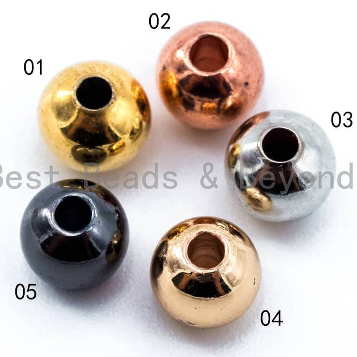 4mm/6mm/8mm/10mm/12mm Gold/Silver/Rose Gold Round BallSKU#C2 for wholesale by BestBeads&Beyond