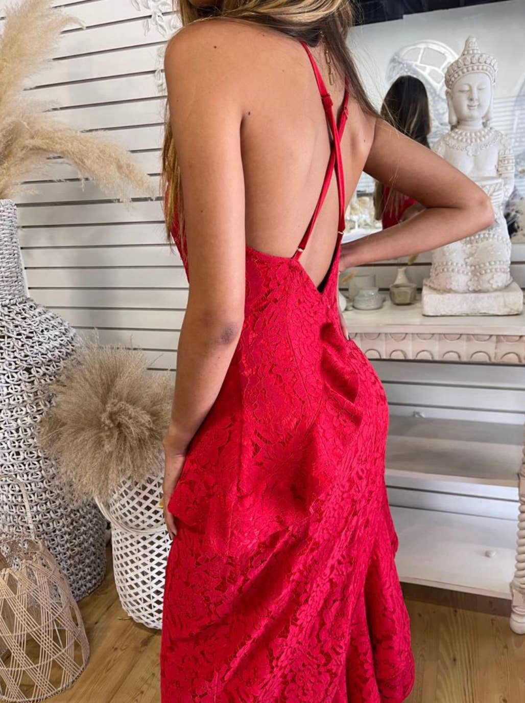 Genavieve The Label – Großhandel Kleid – Damen – Rote Spitze, Tango Abendkleid4