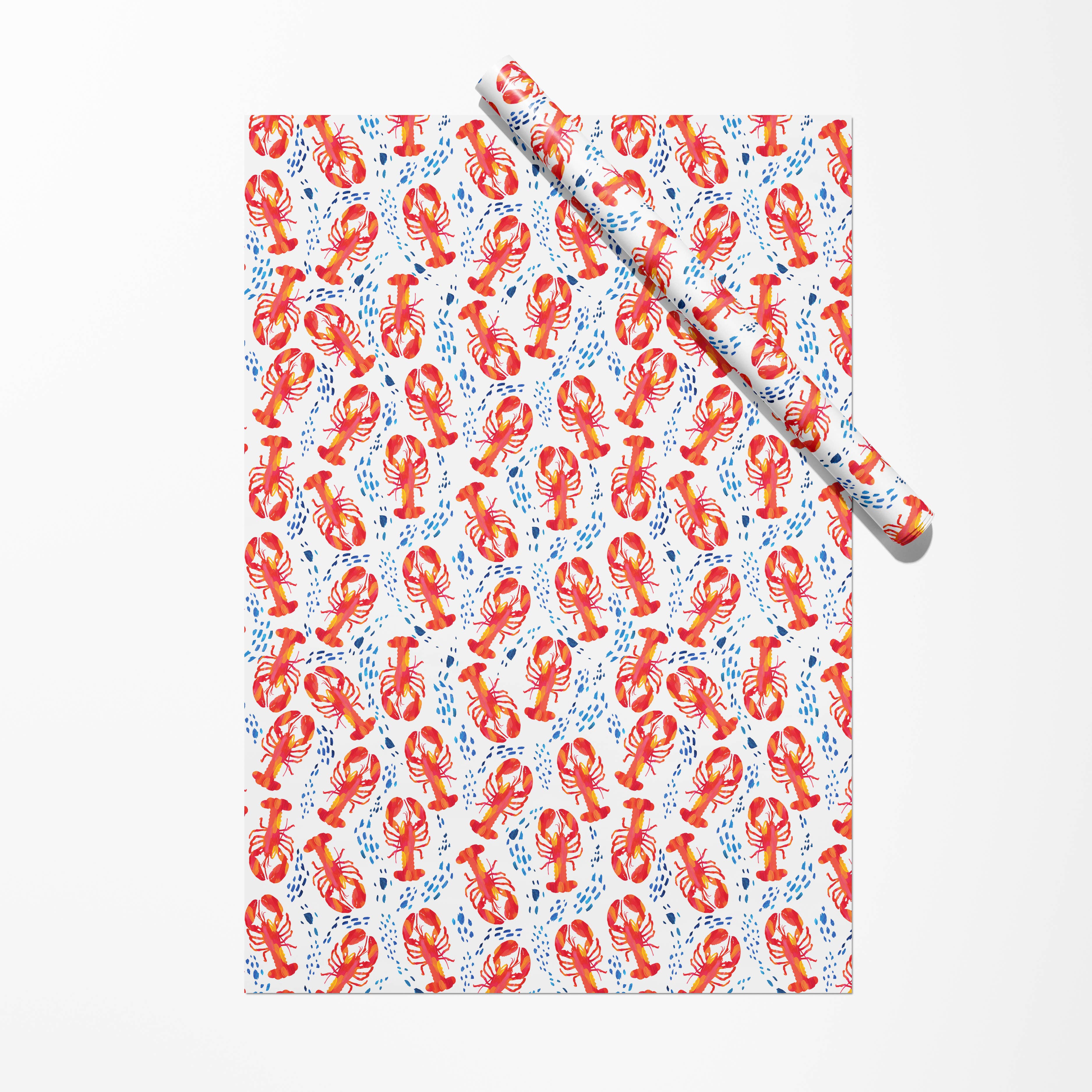 Gert & Co - Wholesale Wrapping Paper Roll - Lobsters Gift Wrap | Lobster Wrapping Paper2