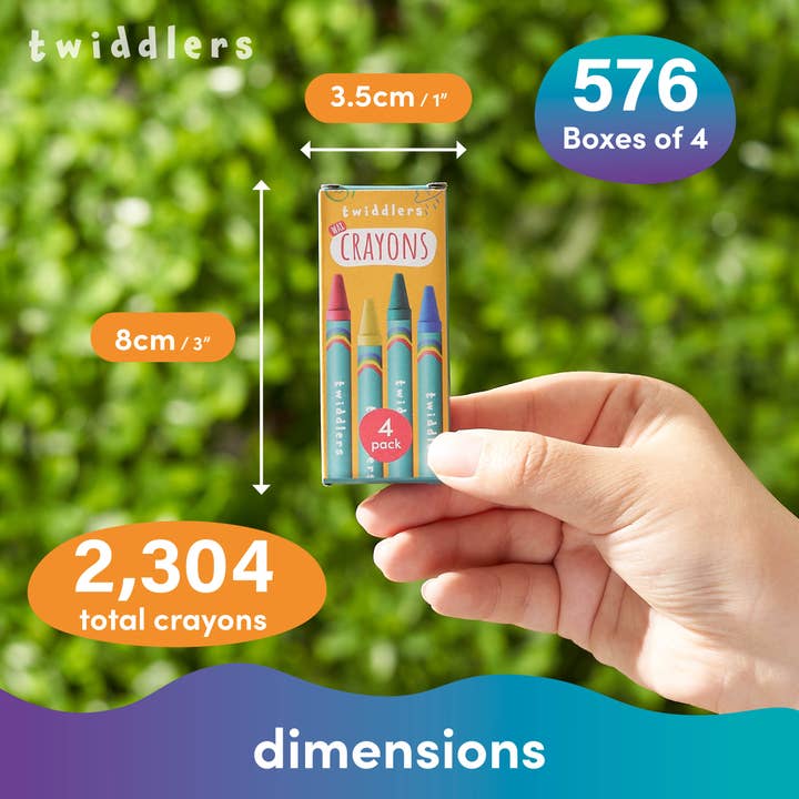 The Twiddlers – Großhandel Buntstift – Kind & Baby – 288 Schachteln mit Wachsmalstiften für Kinder – 4 Stifte pro Schachtel2