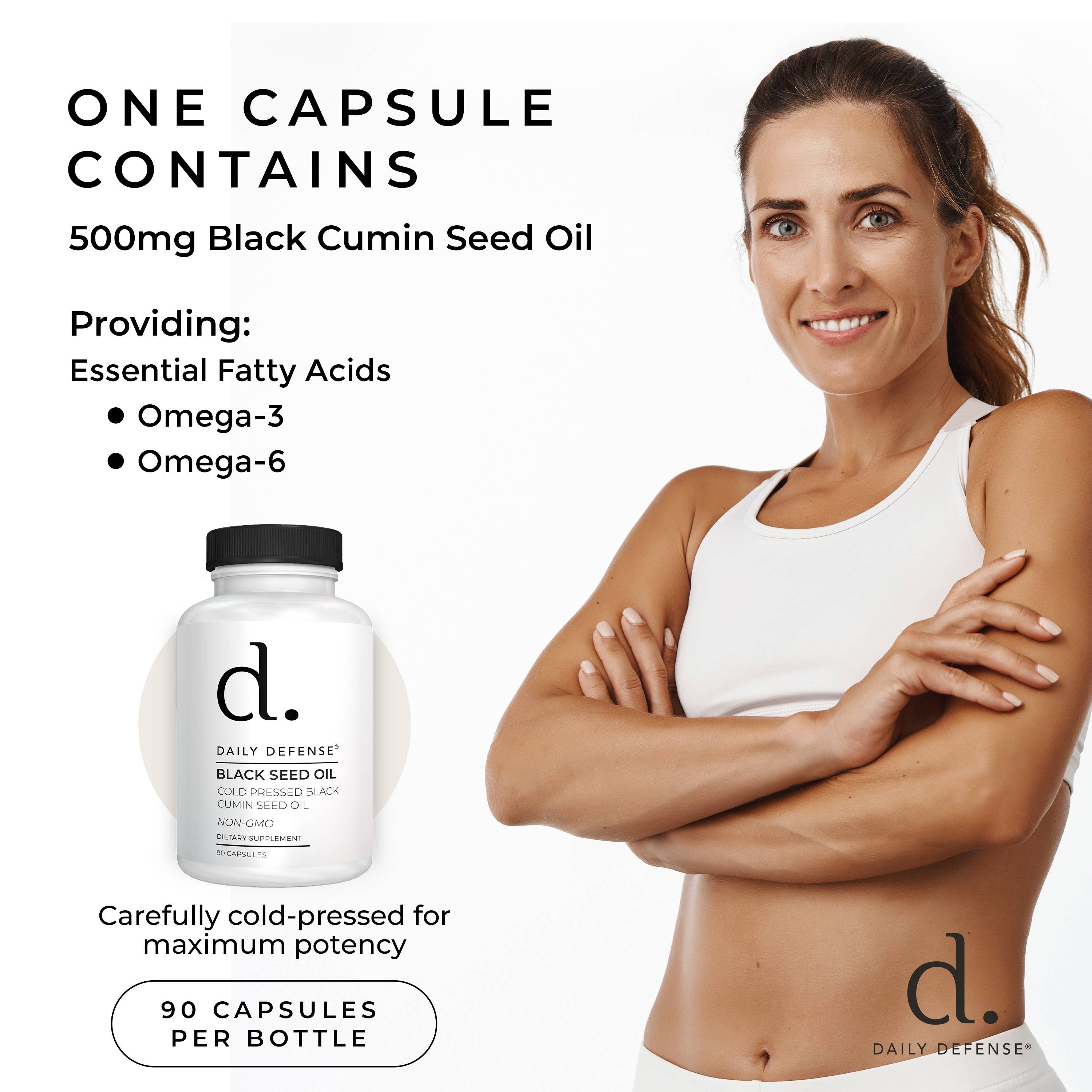DAILY DEFENSE – wholesale Oral supplement/vitamin – BLACK SEED OIL Cold Pressed Black Cumin Seed Oil Non-GMO4