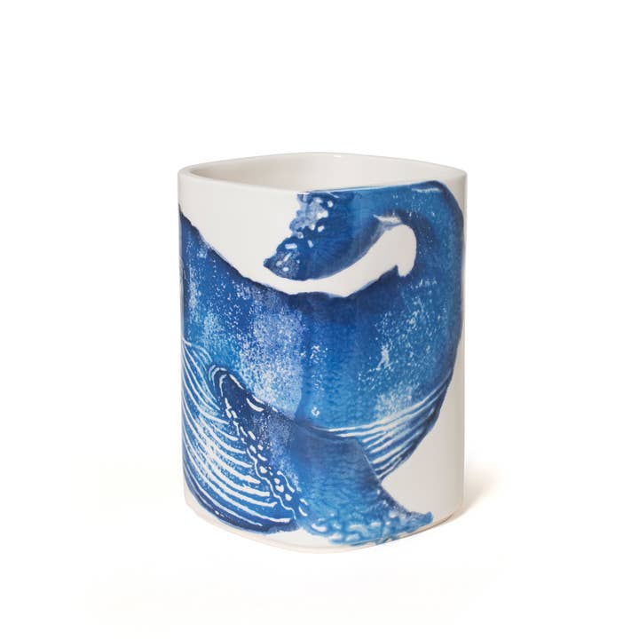 BlissHome - Wholesale Utensil Holder - Creatures Utensil Pot Whale | Whale Utensil Jug | Blue Pot