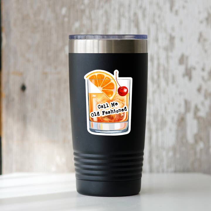 Yarnival - Wholesale Sticker - Call Me Old Fashioned Sticker - drink, supper club, bar2