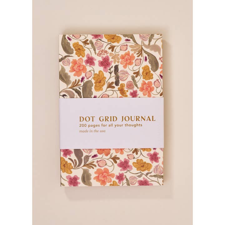 One & Only Paper - Wholesale Journal/Diary - Autumn Floral Perfect Bound Dot Grid Journal
