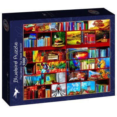 Puzzle 1000 Teile - Die Bibliothek Die Reiseabteilung für den Großhandel von Bluebird Puzzle