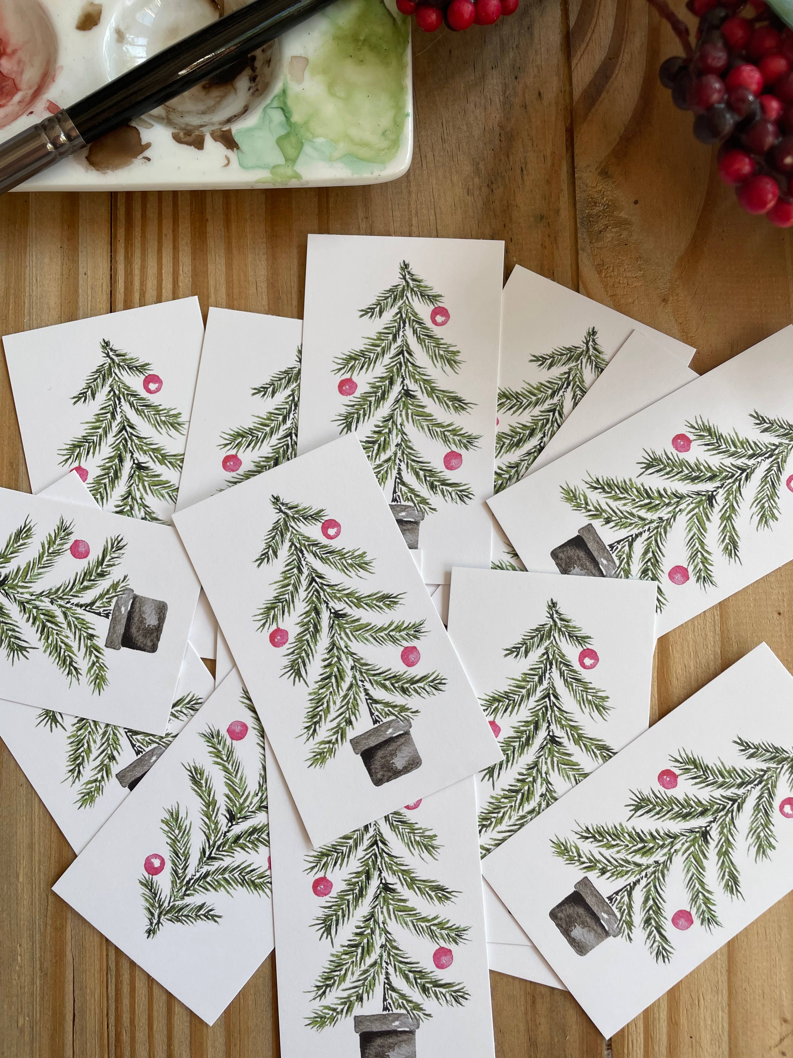 Mini Messages Studio - Wholesale Stationery/Notecard Set - Christmas Tree Mini Messages Set  1