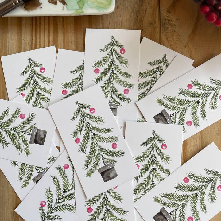 Mini Messages Studio - Wholesale Stationery/Notecard Set - Christmas Tree Mini Messages Set 1