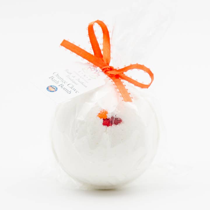 Oranje kruidnagel badbom voor wholesale door Klean Karma Soap Company
