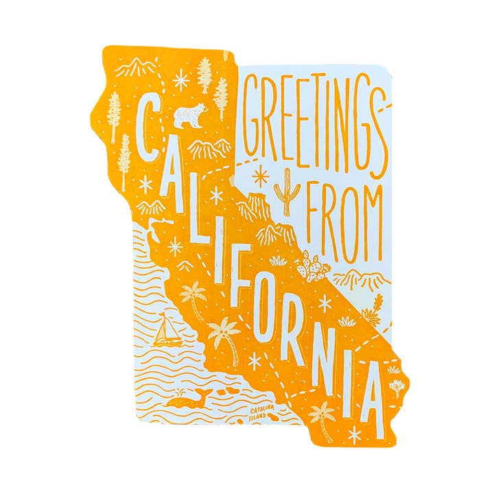 California State Postcard for wholesale by Noteworthy Paper & Press