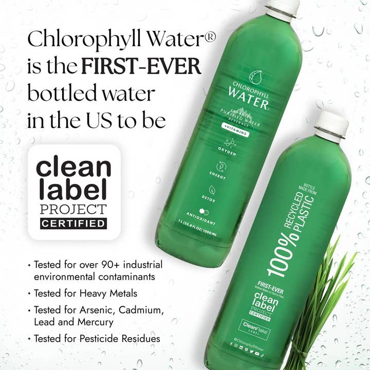 Chlorophyll Water - Wholesale Flavored/Infused Water (Non-Carbonated) - Chlorophyll Water 1 Liter (Made from 100% Recycled Plastic) 3