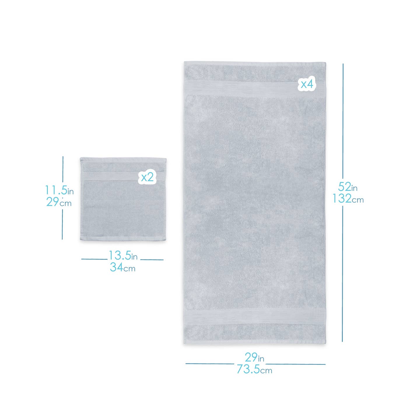 Clara Clark - Vente Ensembles de serviettes - Ensembles de serviettes de luxe15