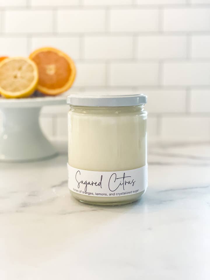 Sugared Citrus Candle – Capri Lemon, Orange & Sugar for wholesale by Hcubed Candles