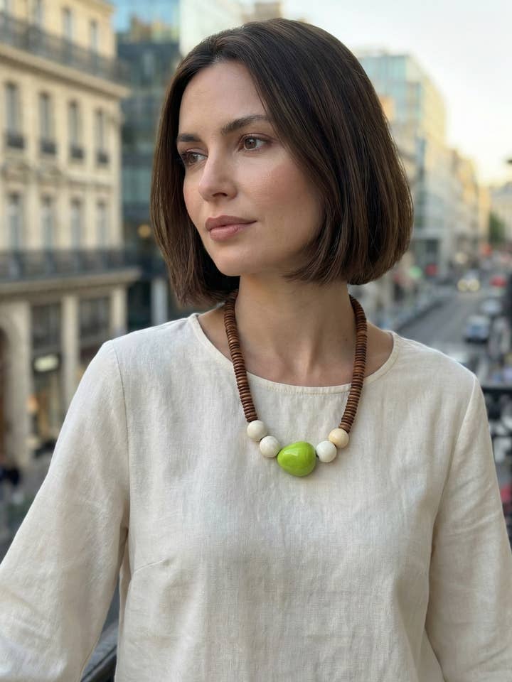 Collar Cara Tagua para venta al por mayor de Pretty Pink Eco-Jewellery