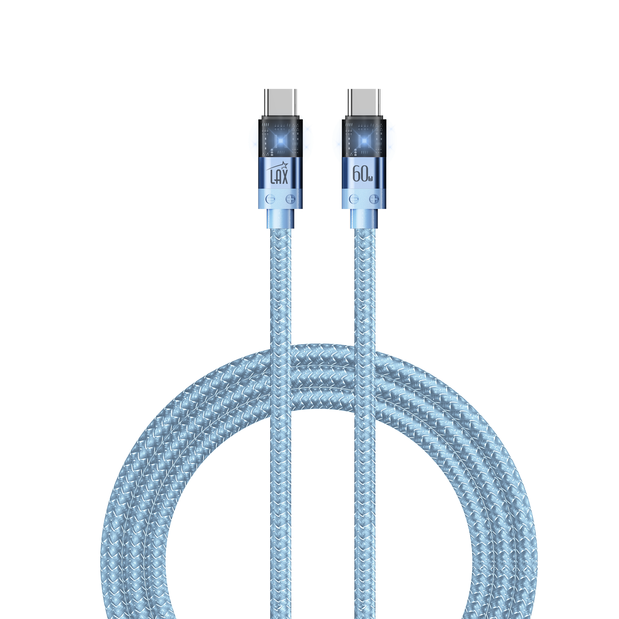 LAX Gadgets - Wholesale Charging Cable - LED 60W USB-C to USB-C Fast Charging Cable—Retail Packaging9