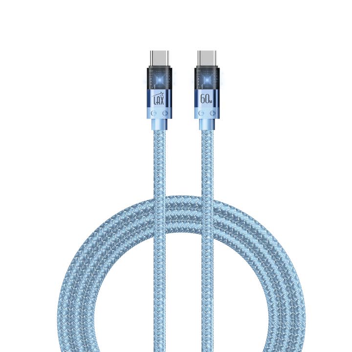 LAX Gadgets - Wholesale Charging Cable - LED 60W USB-C to USB-C Fast Charging Cable—Retail Packaging9