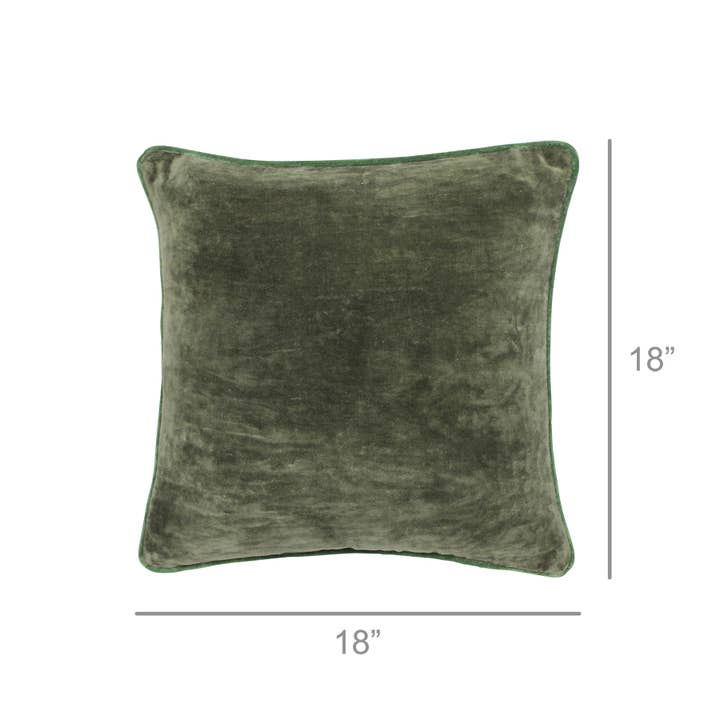 HomArt - Wholesale Throw/Decorative Pillow - Andover Velvet Pillow, Juniper Green2