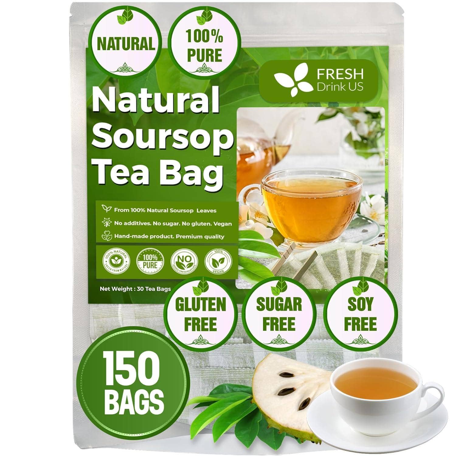 Naomi's Happy Place Shop - Wholesale Health/Detox Tea - Soursop Leaves Tea Version 218