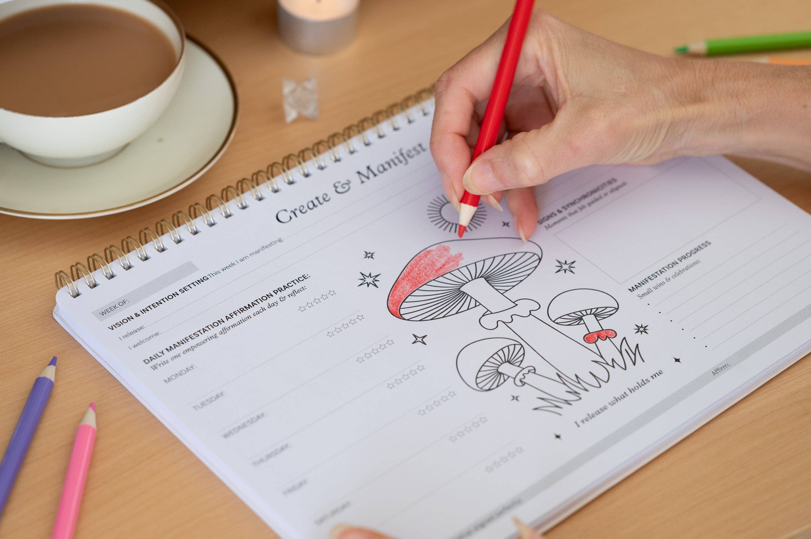 Innerlight Compass - Wholesale Notepad - Undated Manifestation Planner with Affirmations & Coloring4