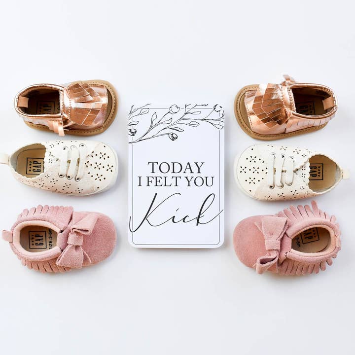 Duncan & Stone Paper Co. – Engroshandel Mindesamler - Børn og baby – Graviditet milepæl kort | Baby annoncering & afslør