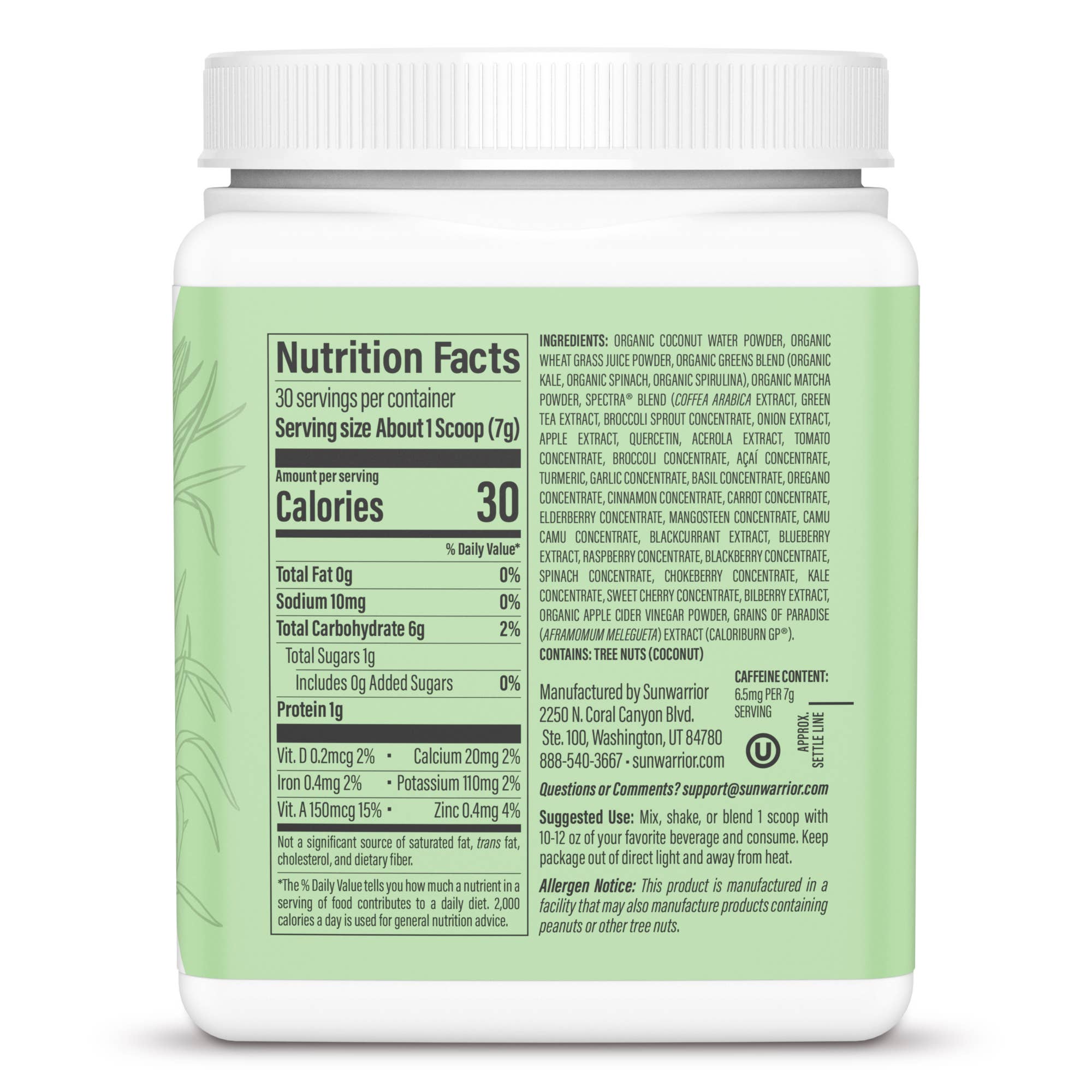 Sunwarrior - Wholesale Protein/Superfood Powder - Unflavored Thermo Greens & Antioxidant Drink Powder1