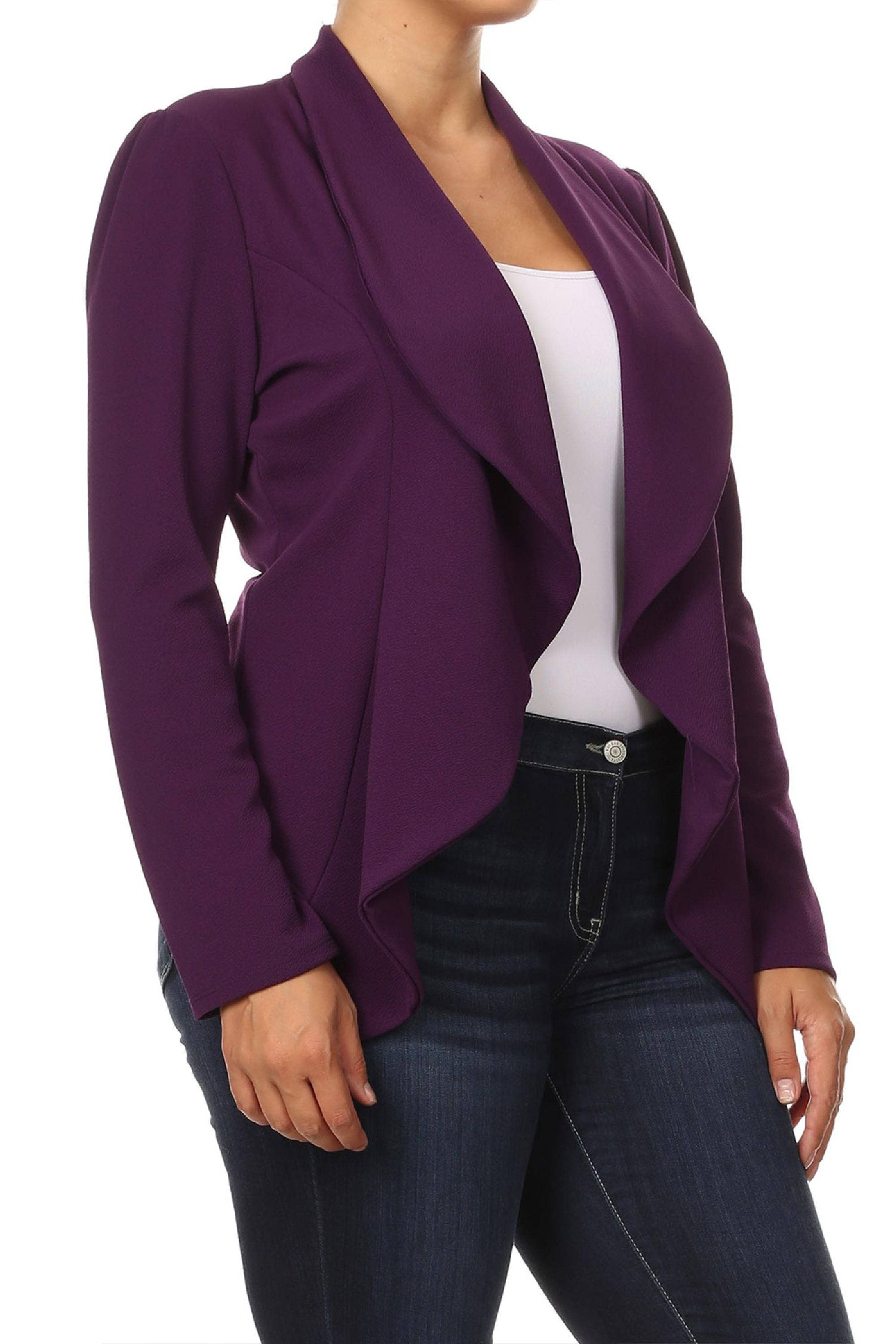 MOA COLLECTION – Blazer - Mulher por atacado – Jaqueta feminina sólida de mangas compridas para escritório37