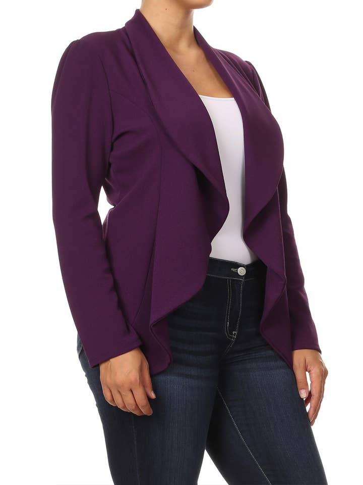 MOA COLLECTION – Blazer - Mulher por atacado – Jaqueta feminina sólida de mangas compridas para escritório37