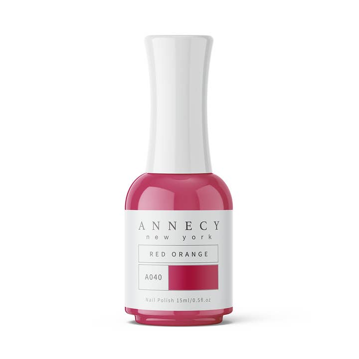 Esmalte de uñas Annecy, 0.5 onzas líquidas, rojo y naranja para venta al por mayor de Annecy New York