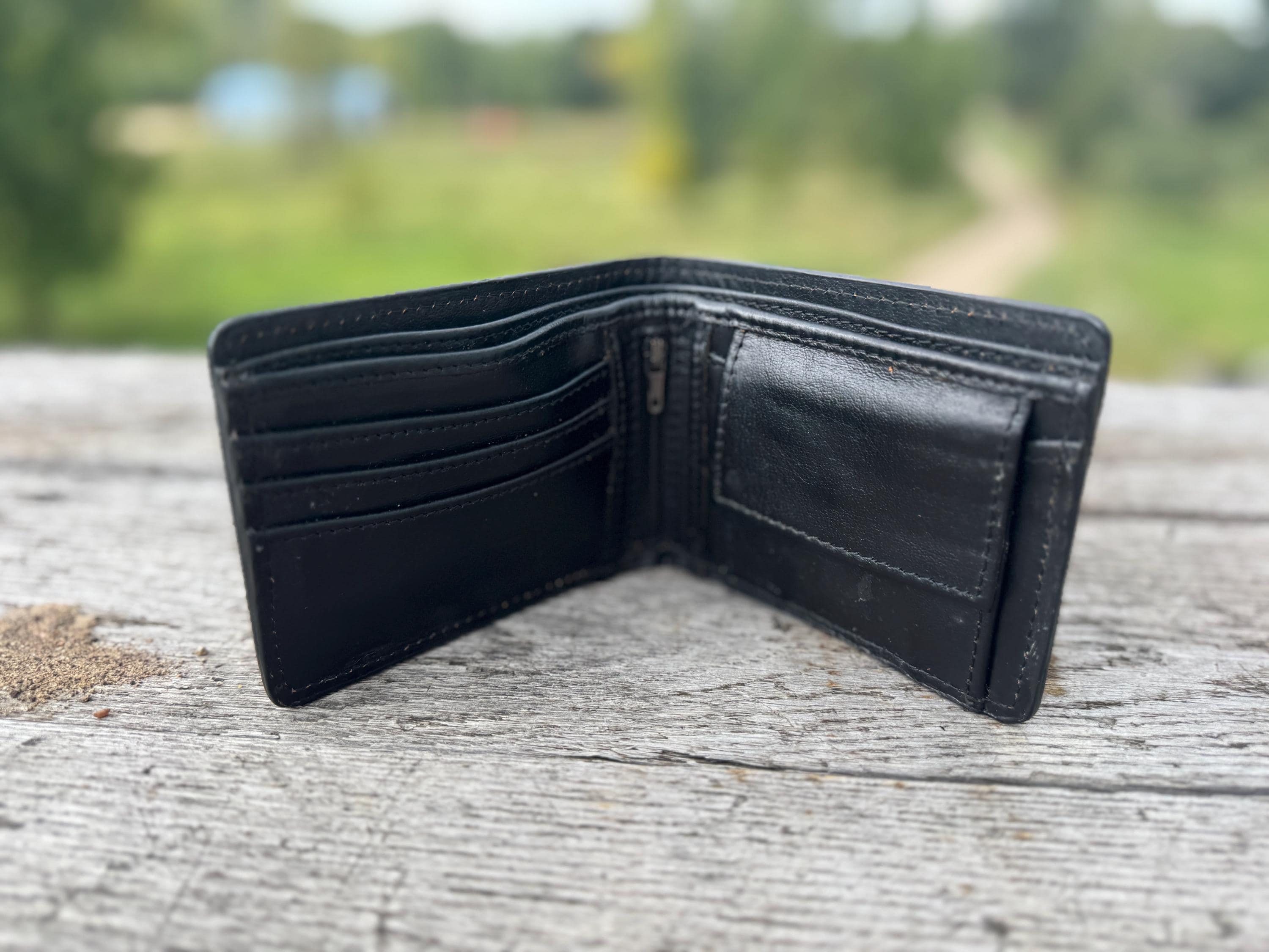 Double B Wild Rags - Wholesale Wallet - Men's - Men’s Western bi-fold wallet tooled floral and basketweave details by Double B Wild Rags2