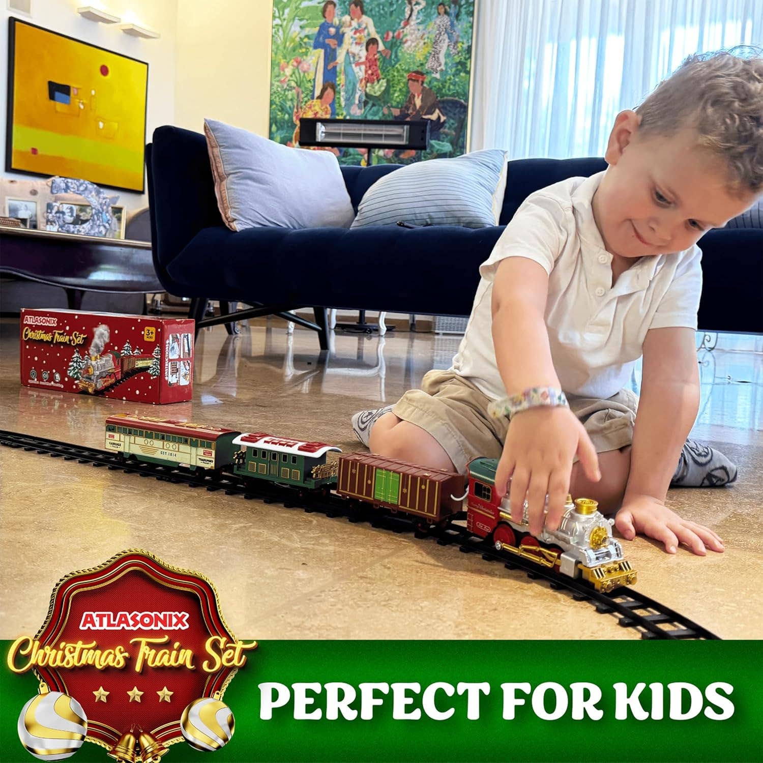 Atlasonix - Wholesale Toy Set - Kids - Christmas Train Set, Around The Tree Train Set7
