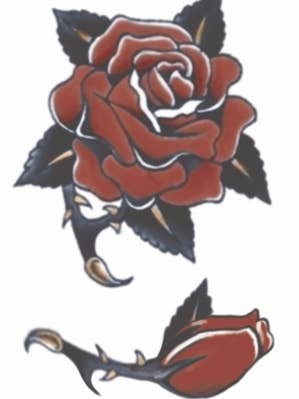 Vintage Tattoos - Rose 1940 - Party Accessory for wholesale by Partychimp