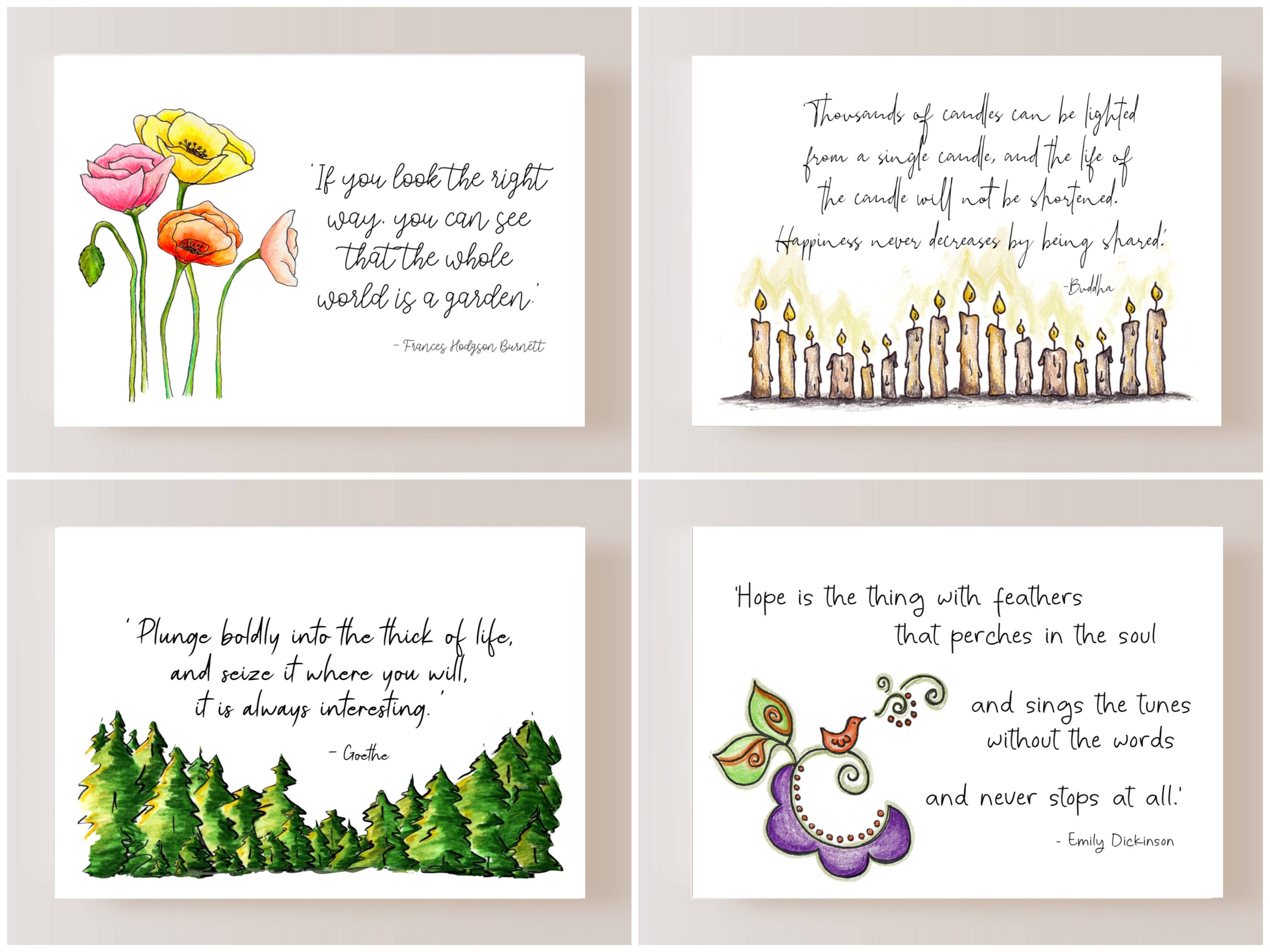 Whimsicals Paperie - Wholesale Desk/Tabletop Sign - Illustrated Inspirational Quotes Gift Deck | Desk Accessory5