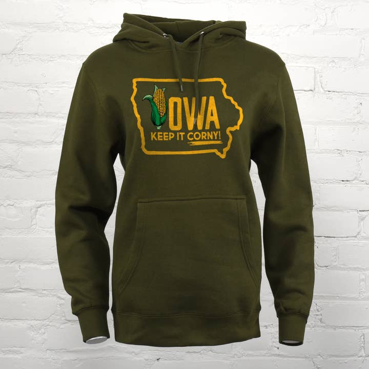 Iowa Corny Unisex Premium Hoodie for wholesale by Classic State