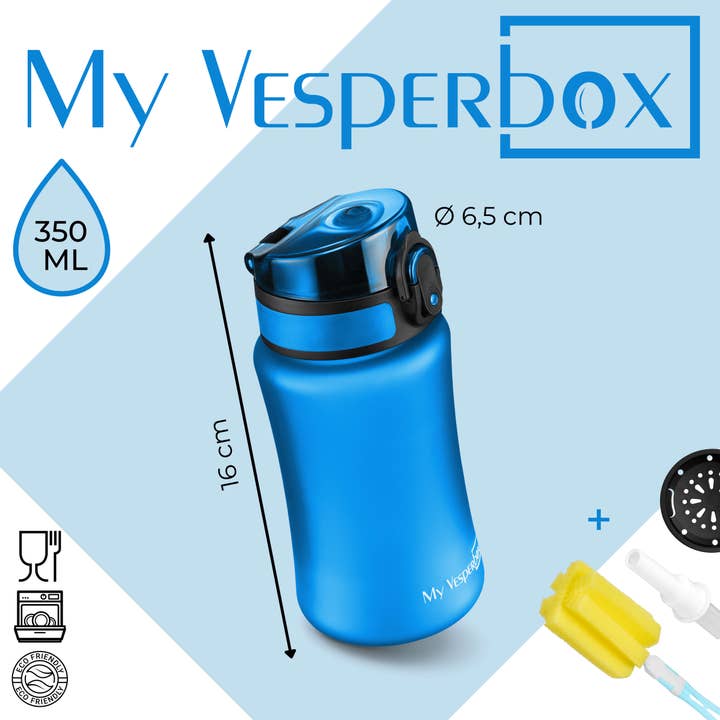 MyVesperbox Minny Drinking Bottle 300ML Blue for wholesale by Myvesperbox