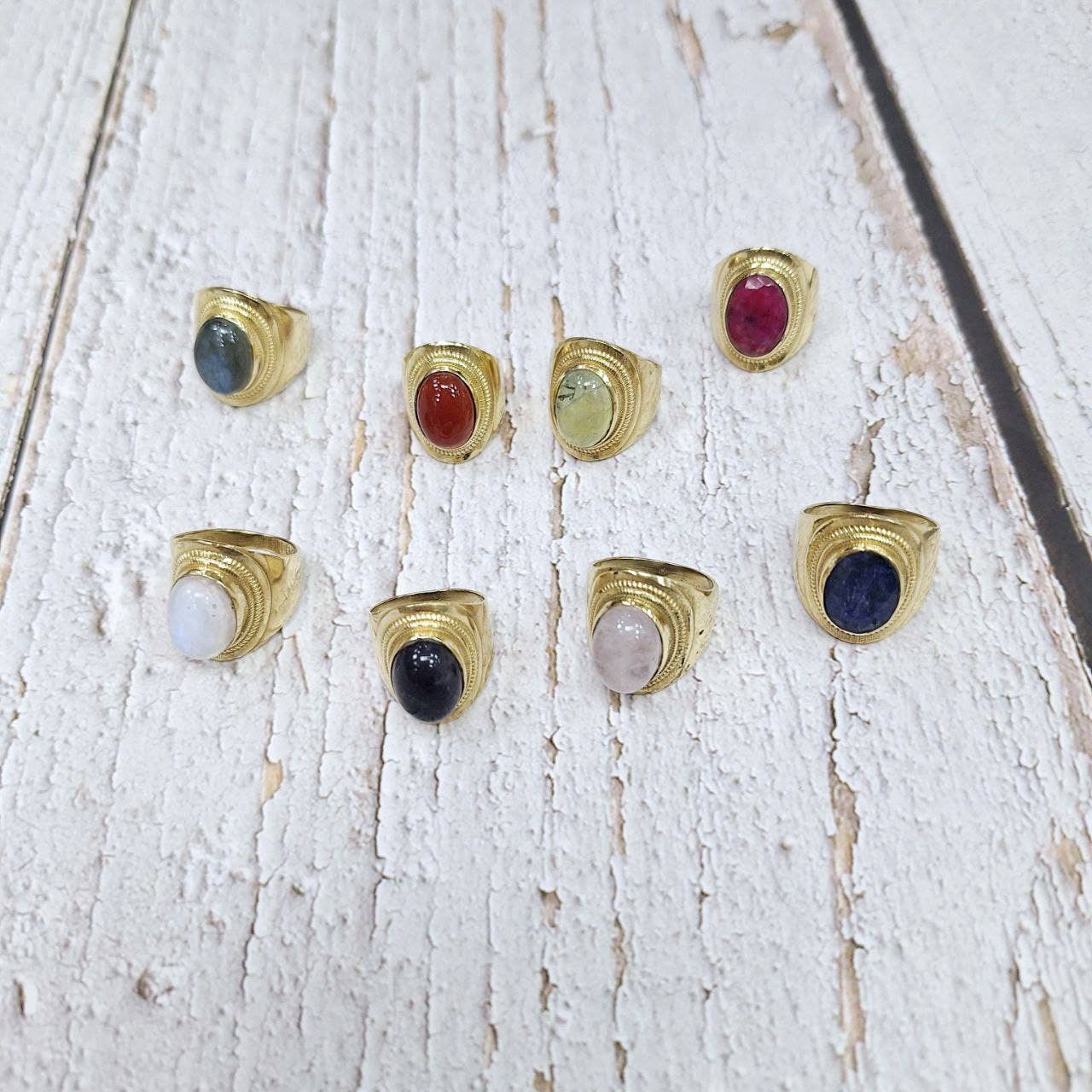 Hecho a mano - Wholesale Single Stone/Solitaire Ring - Colored stone ring5