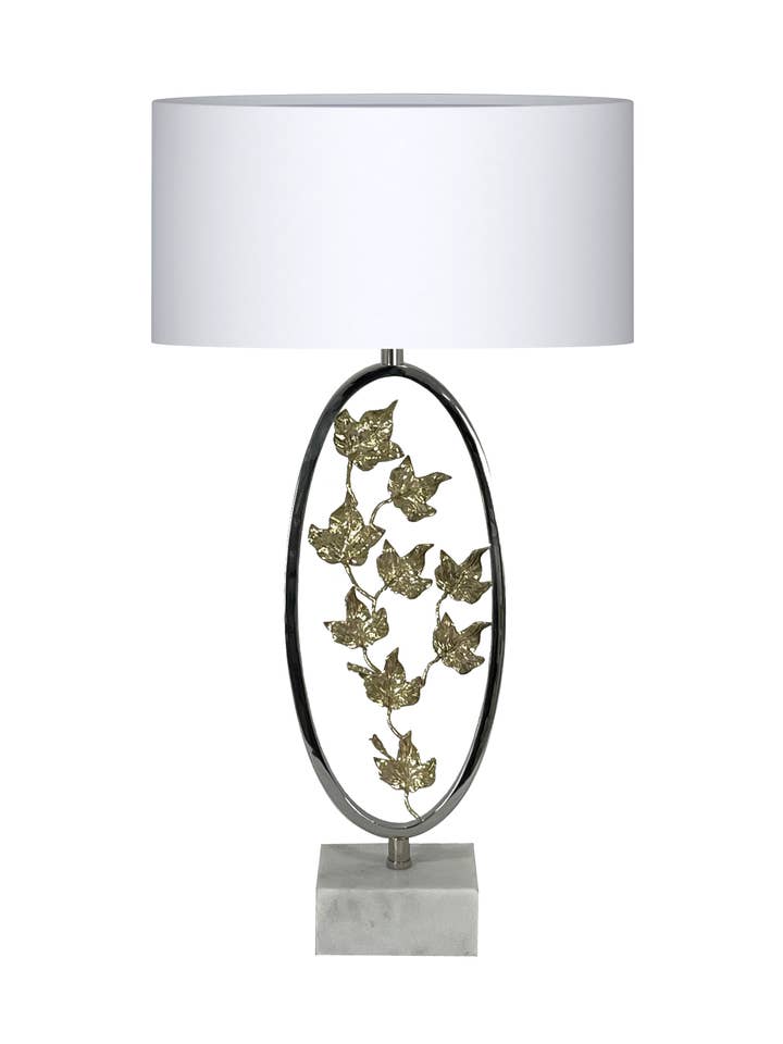 Vintage Brass Decorative Leaf Table Lamp for wholesale by Elegance Beyond