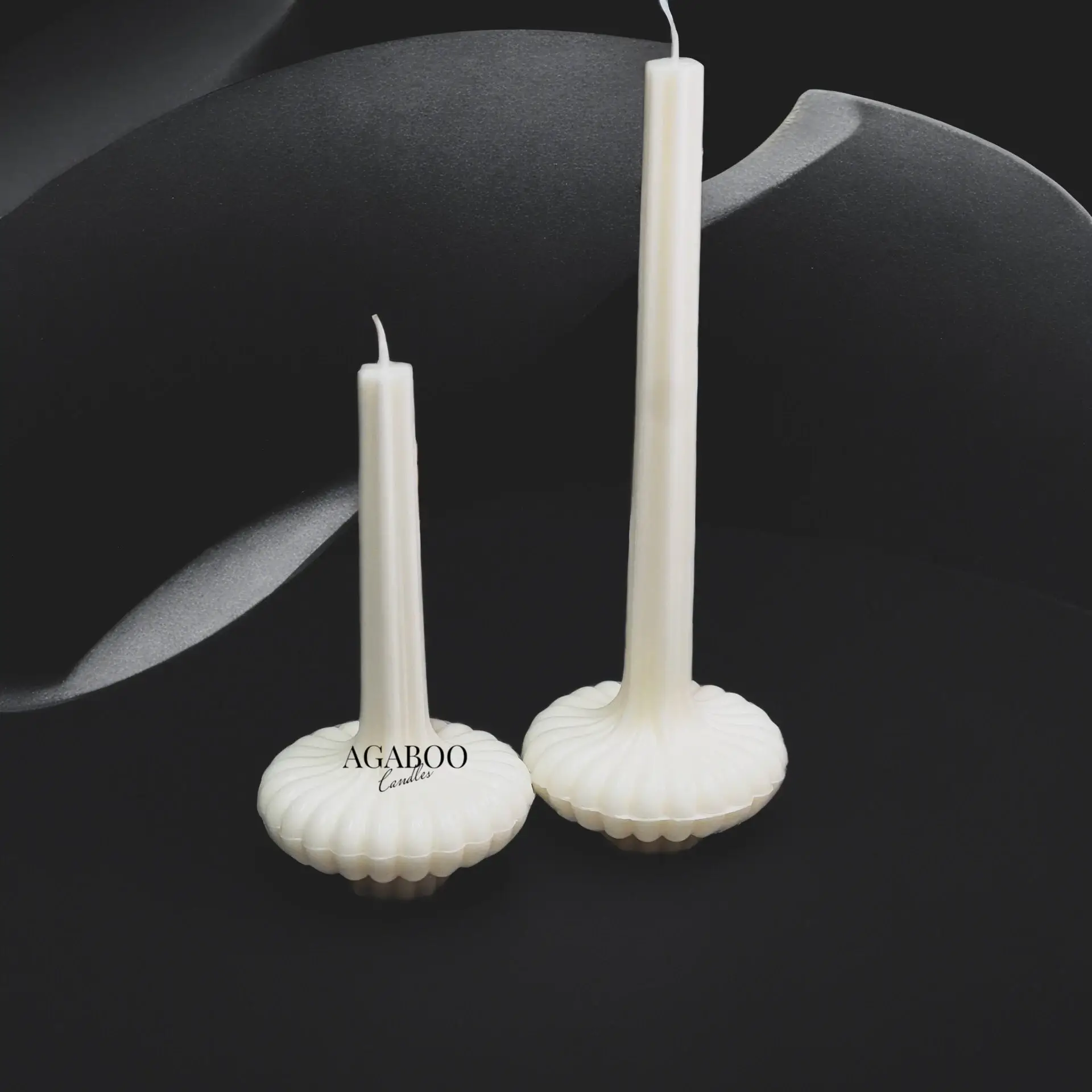 Agaboo Candle - Wholesale Pillar Candle - Elegant Large Striped Vase Pillar Candles 12