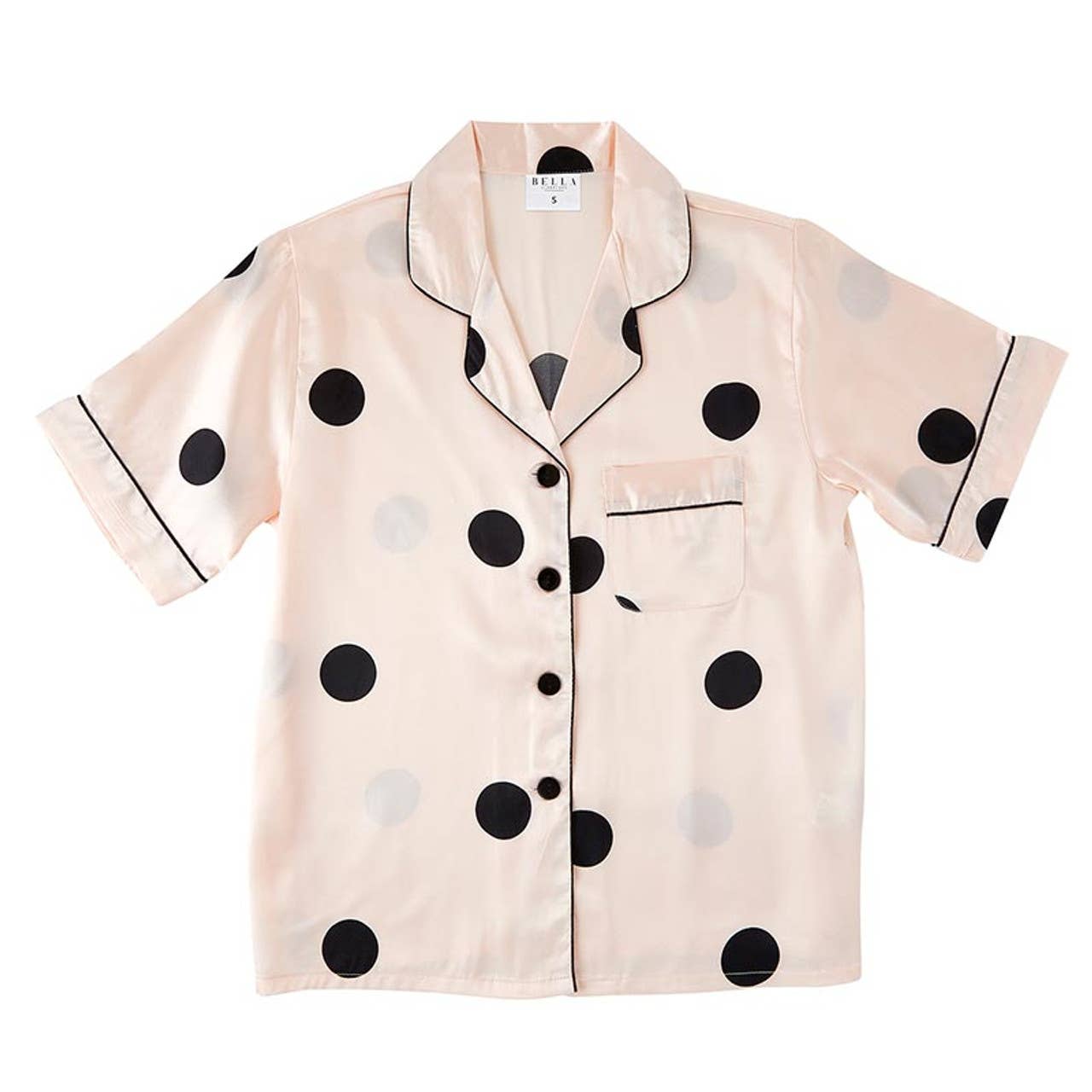 Bella Sleep + Spa - Wholesale Sleepwear Set - Women's - Satin Two-Piece PJ Set - Blush1