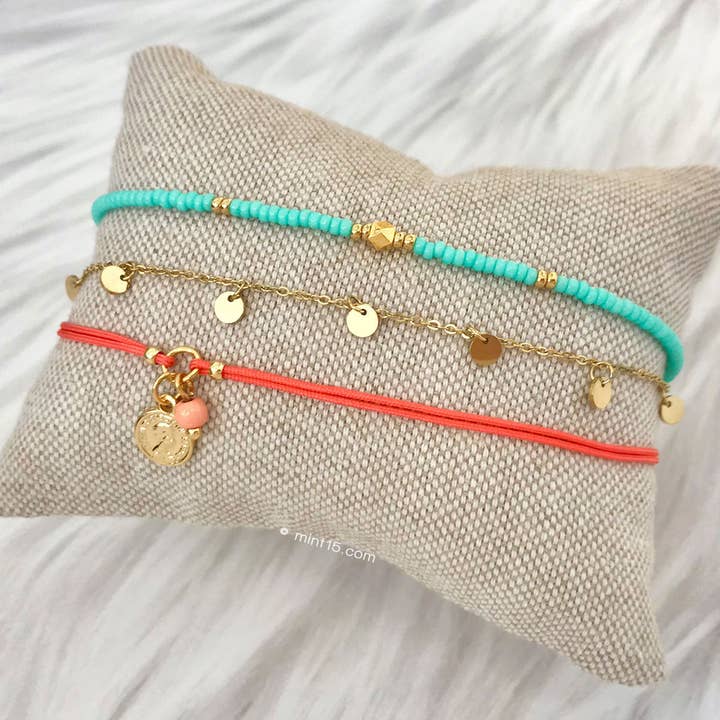 Mint15 - Wholesale Anklet - Tiny Coins Anklet