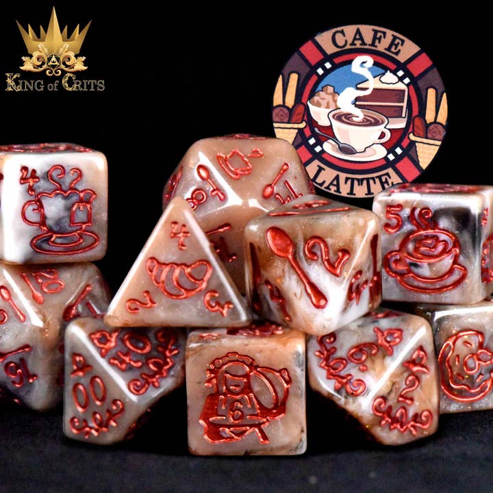 Caffè Latte - Set di 11 dadi per la vendita all'ingrosso da parte di DNDDICE.COM