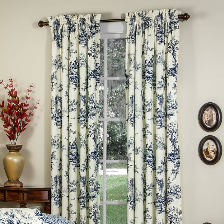 Thomasville at Home - Wholesale Drape - Bouvier Blue Rod Pocket Panels
