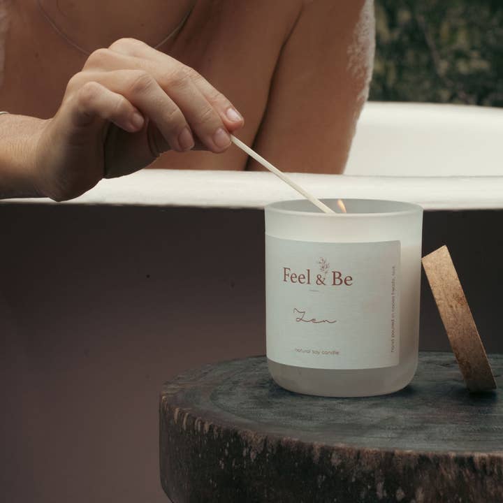 Feel & Be - Wholesale Jar/filled candle - ZEN - Lavender and Ylang Ylang1
