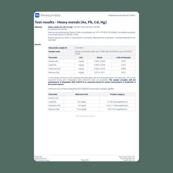 bionobo - Wholesale Oral Supplement/Vitamin - Shilajit Dorado | Crudo y secado al sol +5000m | 30g | 150+ Dosis diarias13