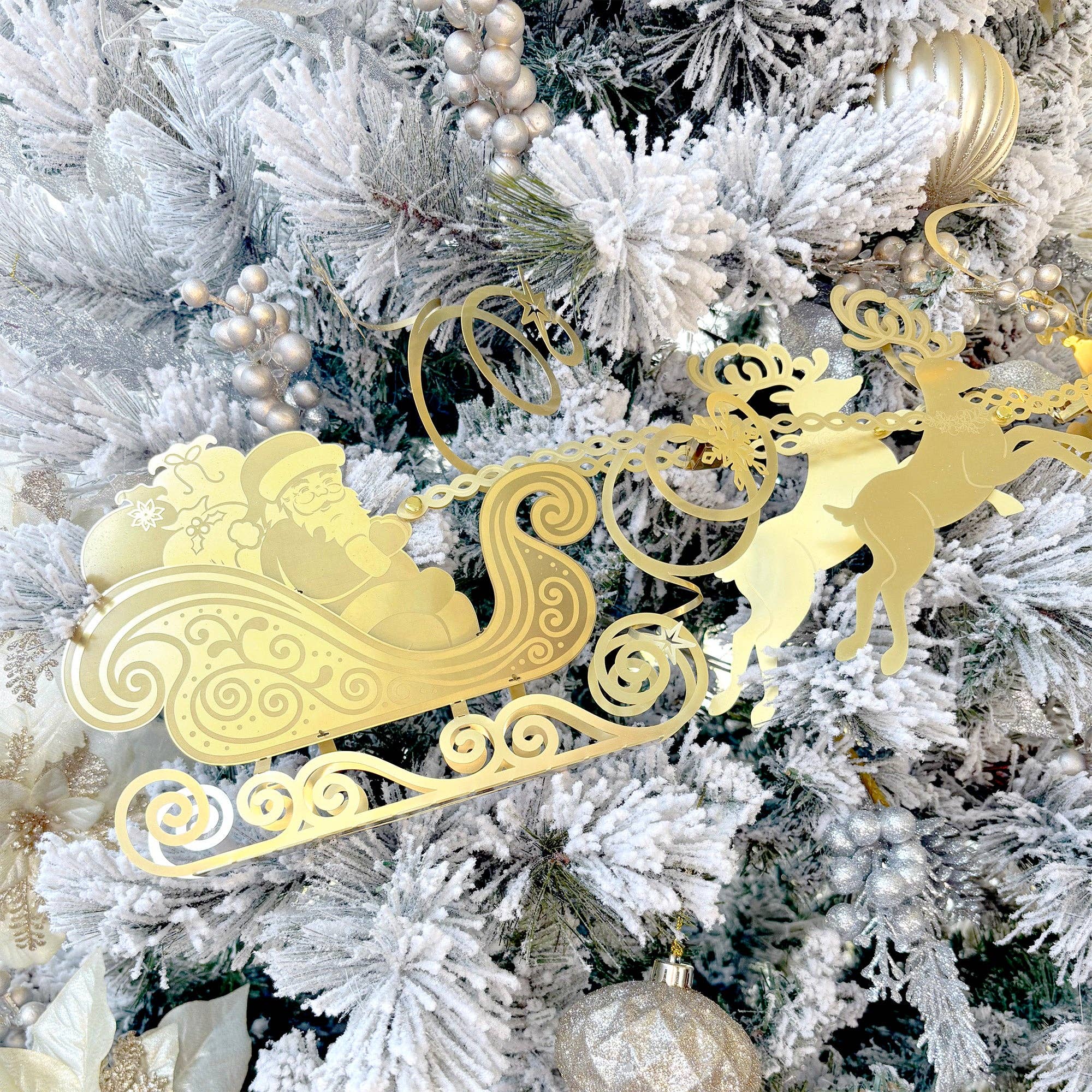 Inspired Indigo - Wholesale Bunting/Garland - Santa and Reindeer Metal Garland5