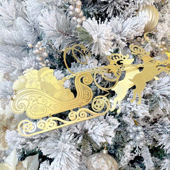 Inspired Indigo - Wholesale Bunting/Garland - Santa and Reindeer Metal Garland5